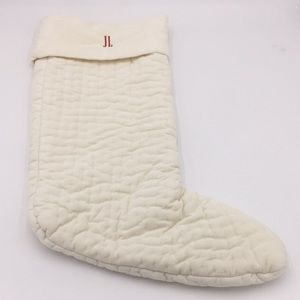 Pottery Barn Quilted Velvet Christmas Stocking JL